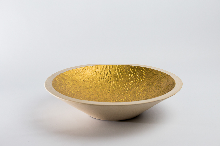 Andi Feldman gold Bowl Sculpture