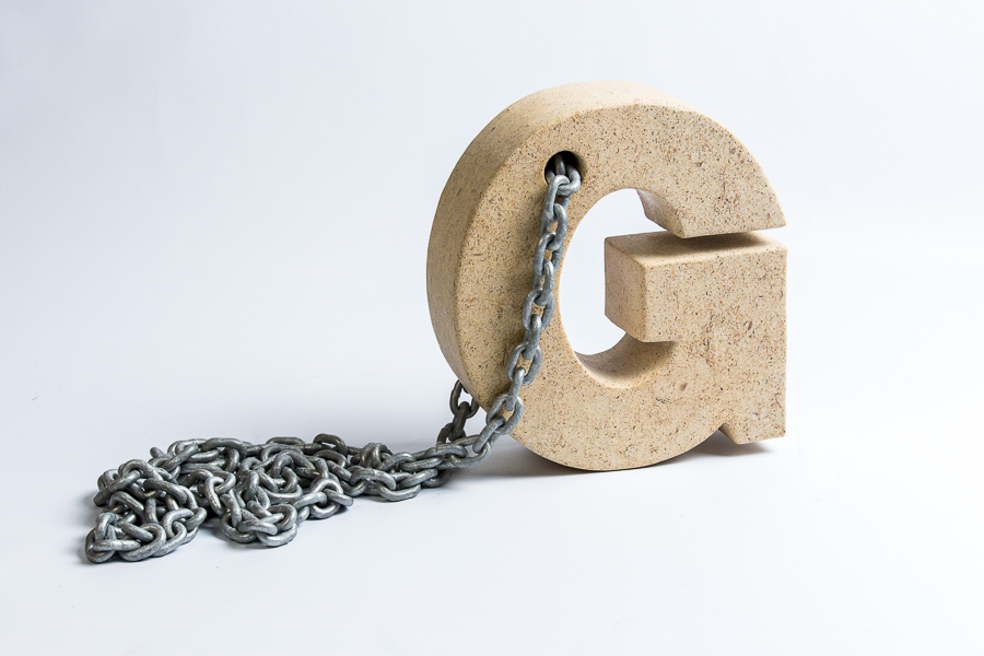 Alphabet Pendant 'G' Sculpture