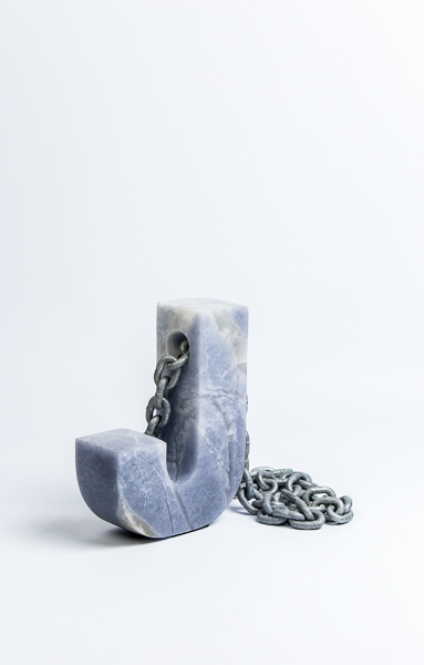 Alphabet Pendant 'J' Sculpture